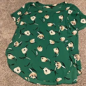 Banana republic Kelly green short sleeve top